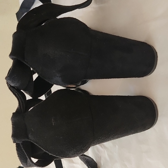 LILY11 BY GLAZE LACE UP HIGH BLOCK LEG WRAP STRAPPY DRESS SANDALS SIZE 8 - Picture 6 of 9